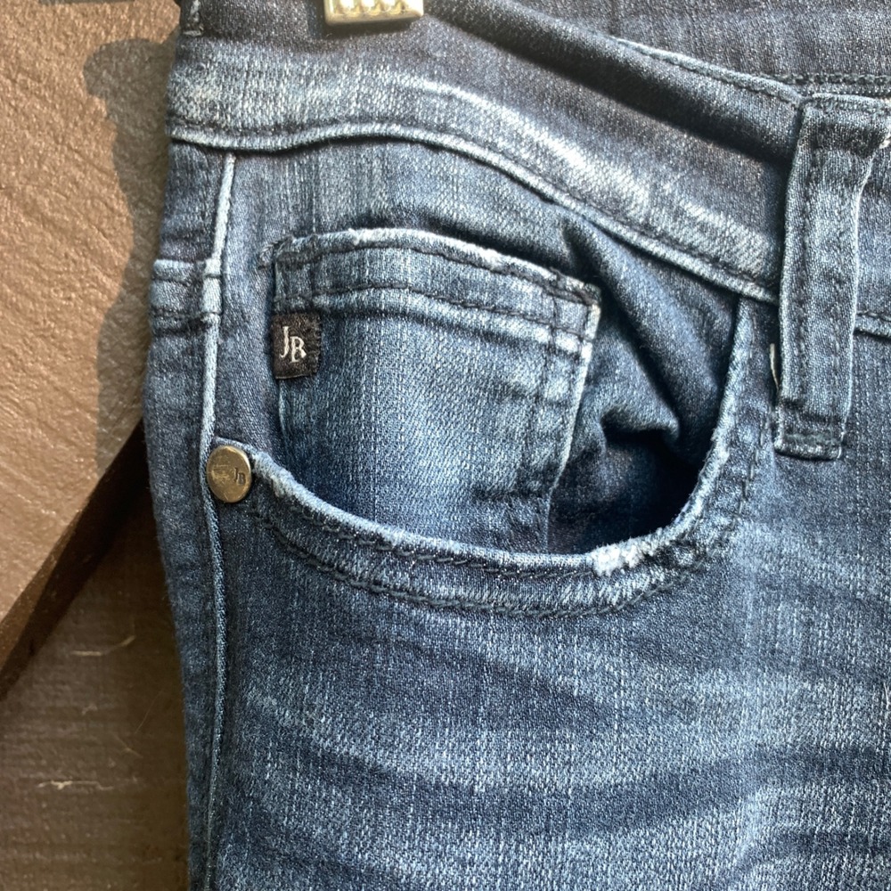 Judy Blue Jeans Women's 3/26 Blue Wash Stretch Skinny Distressed Mid Rise - Picture 4 of 15
